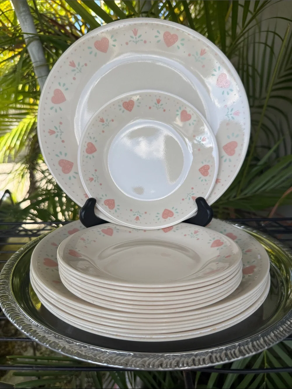 Corelle FOREVER YOURS Dinnerware Set of 16 for 8 10.25 Dinner Plates 6.75 Side